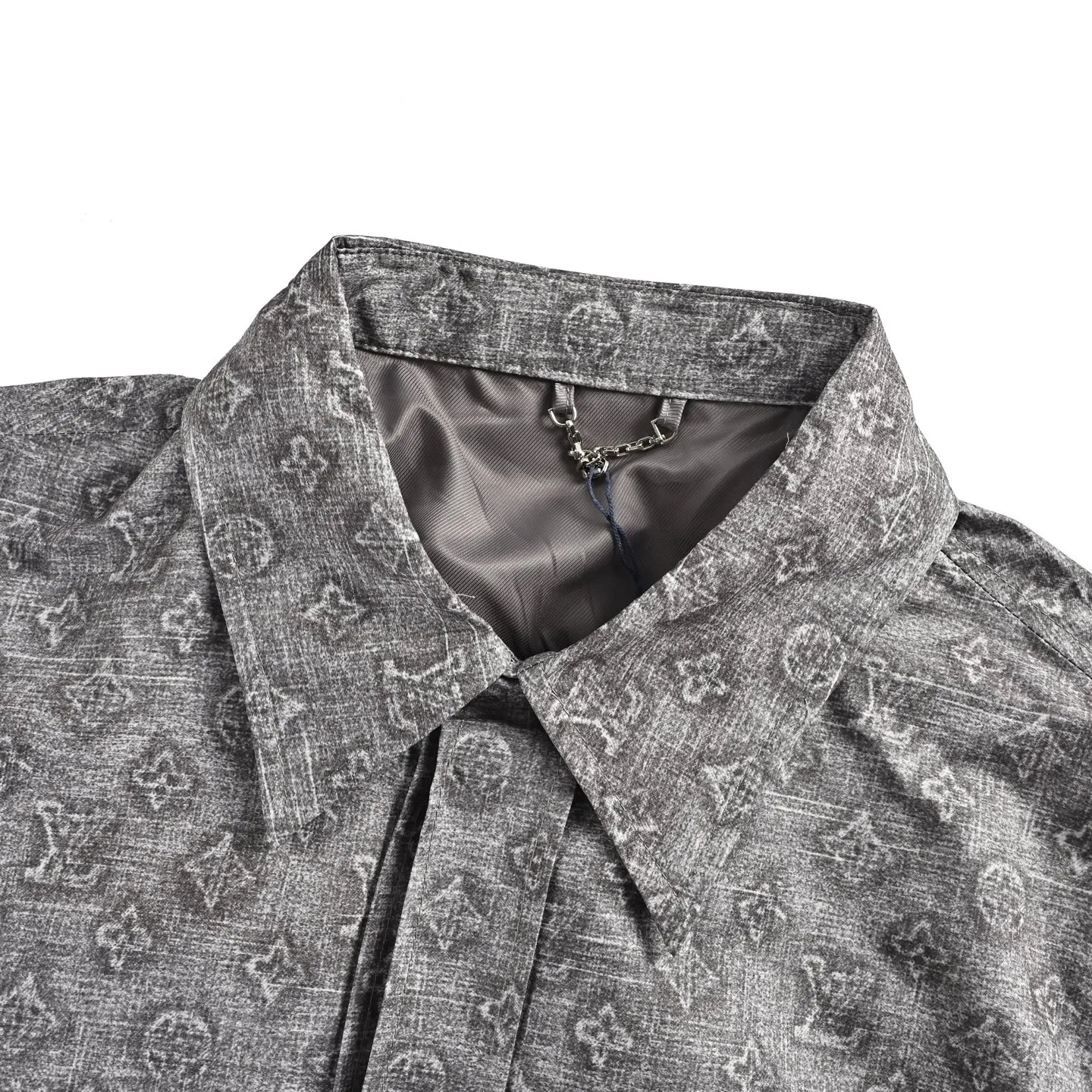 Louis Vuitton/Louis Vuitton all-over presbyopia digital print leather lapel jacket